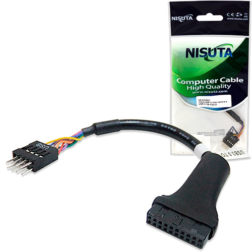 CABLE USB 3.0 20 PINES HEMBRA A USB 2.0 9 PINES MACHO NS-ADUS23 CABLE USB 3.0 20 PINES HEMBRA A USB 2.0 9 PINES MACHO NS-ADUS23