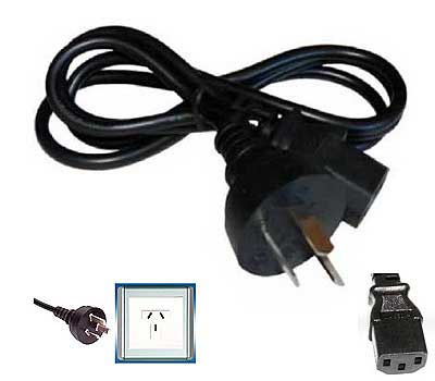 CABLE PODER ALIMENTACION 220V PC MONITOR INTERLOCK 1,2 / 1,5 MTS
