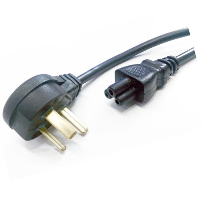 CABLE PODER ALIMENTACION 220V TREBOL PARA NOTEBOOK 1,4 MTS 3x0,75 mm2