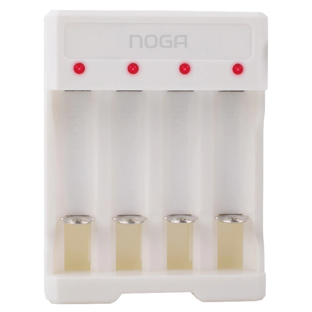 Vista lateral de Cargador Para 4 Pilas Aa Aaa USB Noga NG-5900 USB