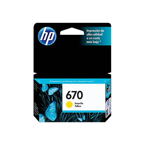 CARTUCHO HP 670 AMARILLO VENCIDO 04/2020