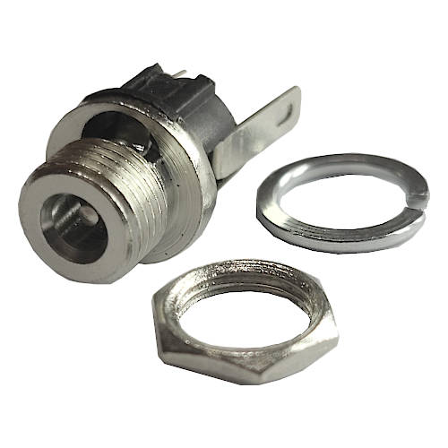 FICHA DC HUECO 3,5 x 1,3 mm JACK HEMBRA CHASIS ROSCA DELANTERA C/CORTE FICHA DC HUECO 3,5 x 1,3 mm JACK HEMBRA CHASIS ROSCA DELANTERA C/CORTE