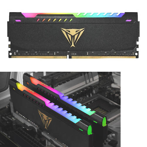 MEMORIA DDR4 8GB 3200MHz VIPER STEEL RGB GAMER NEGRO PATRIOT PVSR48G320C8 MEMORIA DDR4 8GB 3200MHz VIPER STEEL RGB GAMER NEGRO PATRIOT PVSR48G320C8