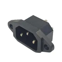 Ficha C14 Macho Tipo Interlock A Chasis Ficha C14 Macho Tipo Interlock A Chasis