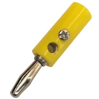 Ficha Banana Plug Macho Con Tornillo Amarillo Ficha Banana Plug Macho Con Tornillo Amarillo