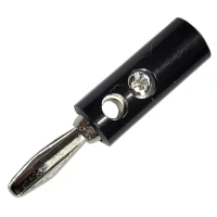 Ficha Banana Plug Macho Con Tornillo Negro Ficha Banana Plug Macho Con Tornillo Negro
