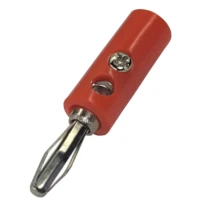Ficha Banana Plug Macho Con Tornillo Rojo Ficha Banana Plug Macho Con Tornillo Rojo