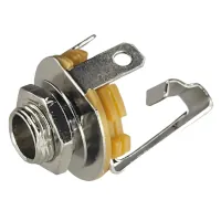 Conector Ficha Mono Jack 6,5 Hembra Metal Chasis C/Corte Rosca Conector Ficha Mono Jack 6,5 Hembra Metal Chasis C/Corte Rosca