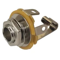 Conector Ficha Mono Jack 6,5 Hembra Metal Chasis S/Corte Rosca Conector Ficha Mono Jack 6,5 Hembra Metal Chasis S/Corte Rosca