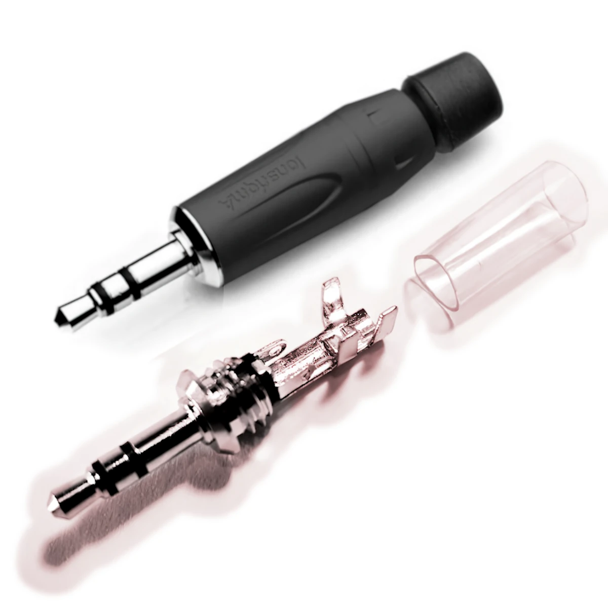 Conector Ficha Miniplug 3,5 Macho Estereo Amphenol Metal Negro