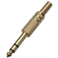 Conector Ficha Estereo Plug 6,5 Macho Metal Dorada Conector Ficha Estereo Plug 6,5 Macho Metal Dorada