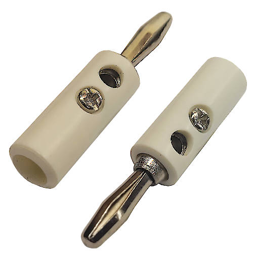 FICHA BANANA PLUG MACHO CON TORNILLO BLANCO