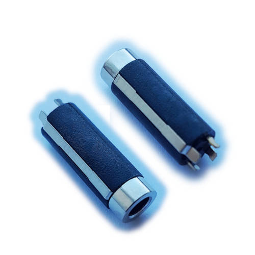 CONECTOR FICHA MINIPLUG 3,5 4 POLOS JACK HEMBRA METAL CHASIS