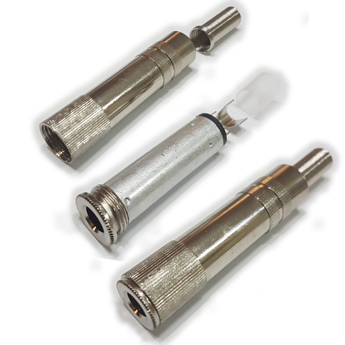 CONECTOR FICHA ESTEREO JACK 6,5 HEMBRA METAL A CABLE