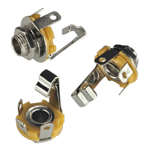 Conector Ficha Mono Jack 6,5 Hembra Metal Chasis C/Corte Rosca Conector Ficha Mono Jack 6,5 Hembra Metal Chasis C/Corte Rosca