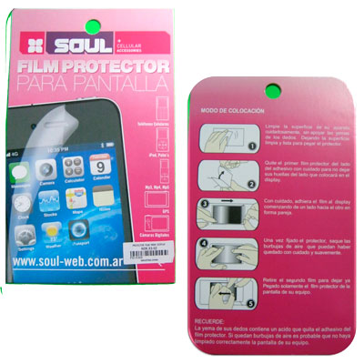 FILM PROTECTOR PANTALLA SONY XPERIA S OUTLET!!! 