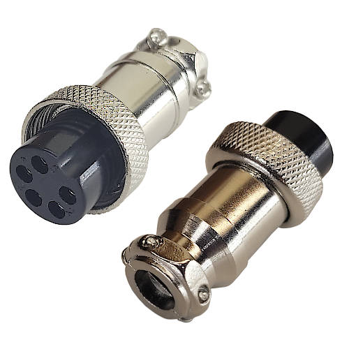 CONECTOR GX16 5 PINES HEMBRA AVIACION A CABLE