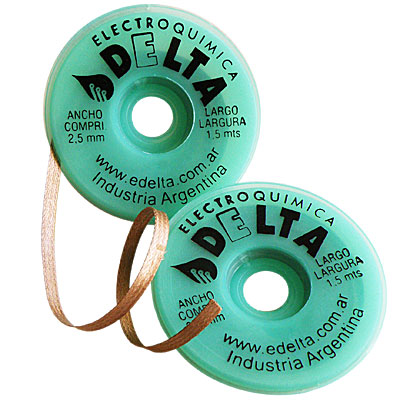 MALLA DESOLDANTE ROLLO DE 2,5mm X 1,50MTS MALLA DESOLDANTE ROLLO DE 2,5mm X 1,50MTS