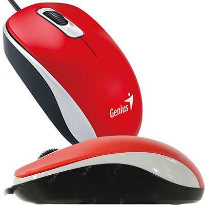 MOUSE GENIUS DX-110 USB 1000 DPI ROJO