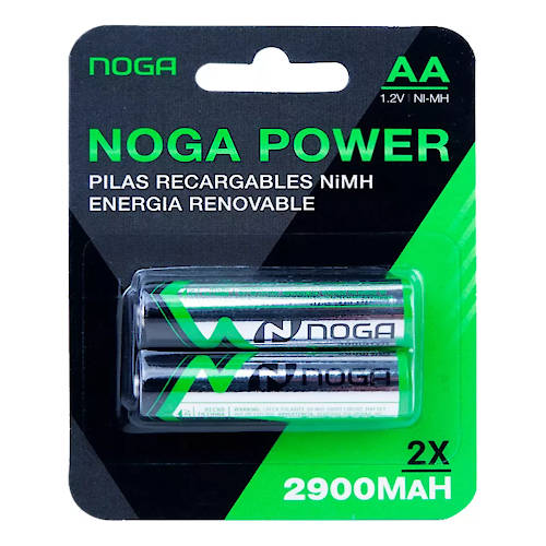 PILA AA RECARGABLE 2900MAH NOGA NICKEL METAL BLISTER x2 PILA AA RECARGABLE 2900MAH NOGA NICKEL METAL BLISTER x2