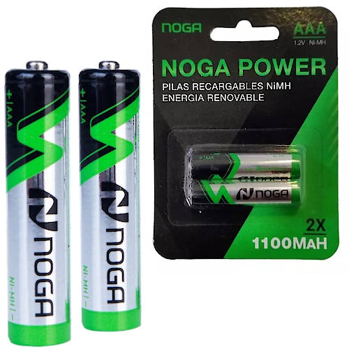 PILA AAA RECARGABLE 1100MAH NOGANET NICKEL METAL BLISTER x2