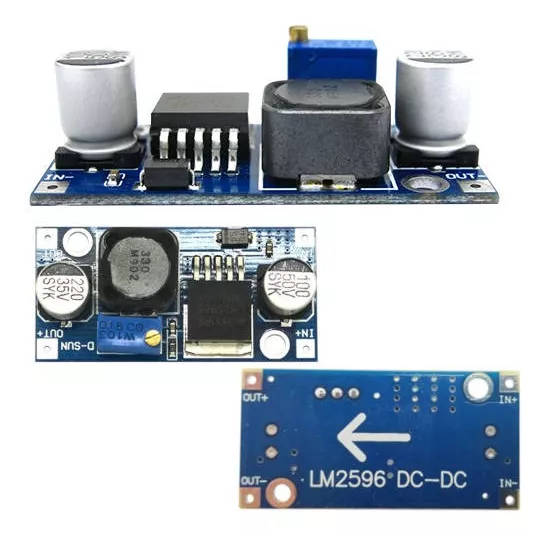 MODULO PLACA DC-DC STEP-DOWN DE 3V a 35V REG 3A MAX LM-2596 PLDC100 