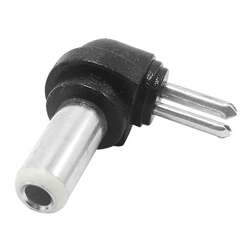 PLUG HUECO 5,5 x 2,5 mm INTERCAMBIABLE MACHO 90 GRADOS POLARIZADO