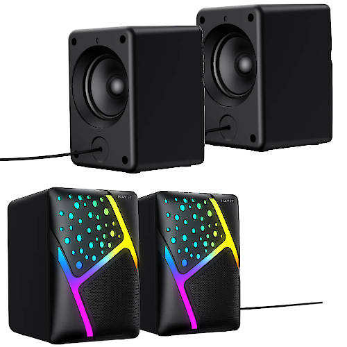  Parlantes Usb Havit Sk-763 Usb Iluminacion Rgb Dinamica 3Wx2