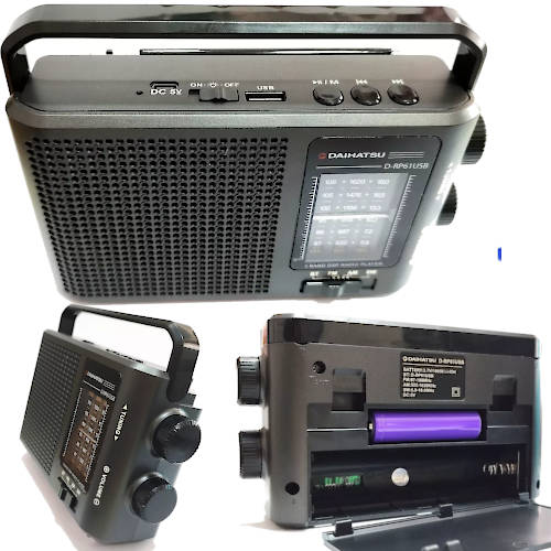 Radio Am/Fm Daihatsu D-Rp61 Usb/Pila + Recargable Bluetooth Mp3 Radio Am/Fm Daihatsu D-Rp61 Usb/Pila + Recargable Bluetooth Mp3