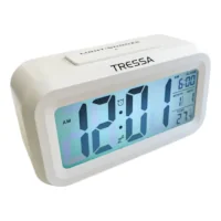 Reloj Despertador Con Fecha Y Temperatura Blanco Reloj Despertador Con Fecha Y Temperatura Blanco