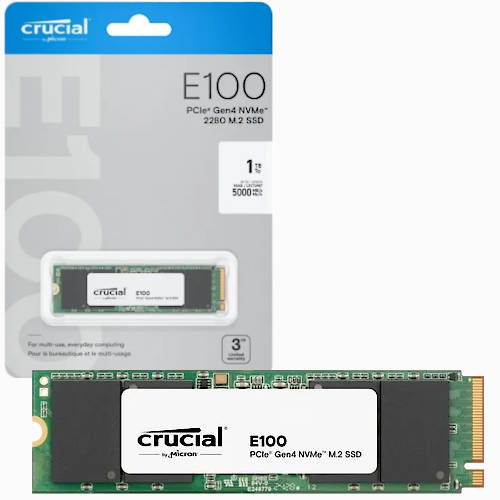 DISCO SSD ESTADO SOLIDO 1TB M.2 2280 CRUCIAL E100 NVMe Gen4 DISCO SSD ESTADO SOLIDO 1TB M.2 2280 CRUCIAL E100 NVMe Gen4