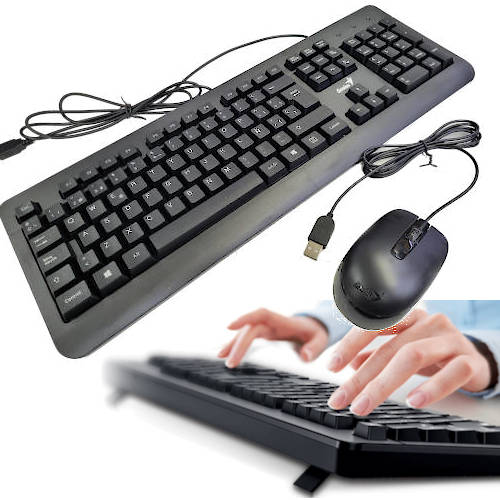 TECLADO + MOUSE USB GENIUS KM-160 ESPANOL NEGRO TECLADO + MOUSE USB GENIUS KM-160 ESPANOL NEGRO