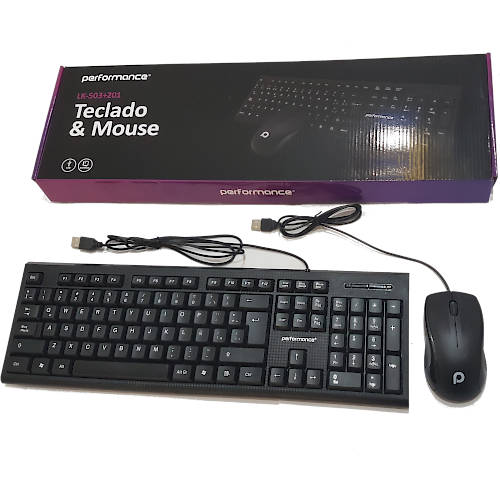 TECLADO + MOUSE USB PERFORMANCE ESPANOL NEGRO