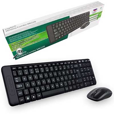 KIT TECLADO Y MOUSE LOGITECH INALAMBRICO MK220 ESPANOL