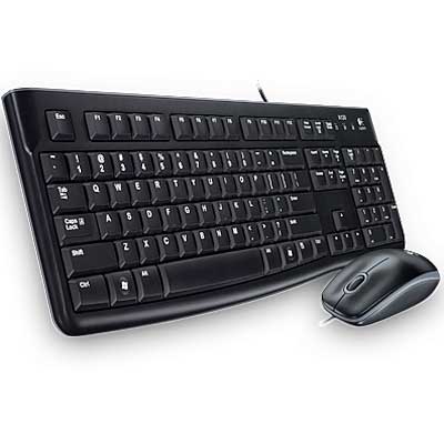 TECLADO + MOUSE USB LOGITECH MK120 ESPANOL NEGRO