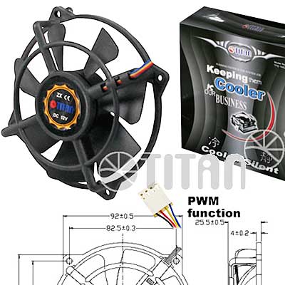 FAN 100mm 4PIN PWM 25mm ESPESOR 1650RPM RULEMAN TITAN FAN 100mm 4PIN PWM 25mm ESPESOR 1650RPM RULEMAN TITAN