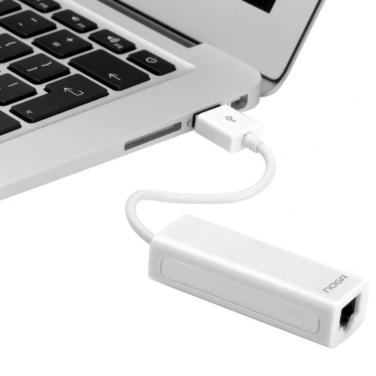 Vista lateral de Adaptador Red Rj45 Usb-A 10/100 Noga Usb 2.0