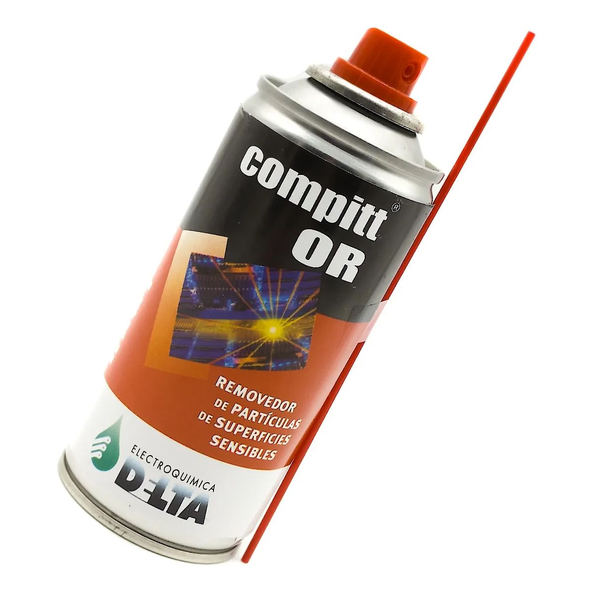 Vista lateral de Aire Comprimido PC / Computadoras Aerosol 160 g / 180 cc