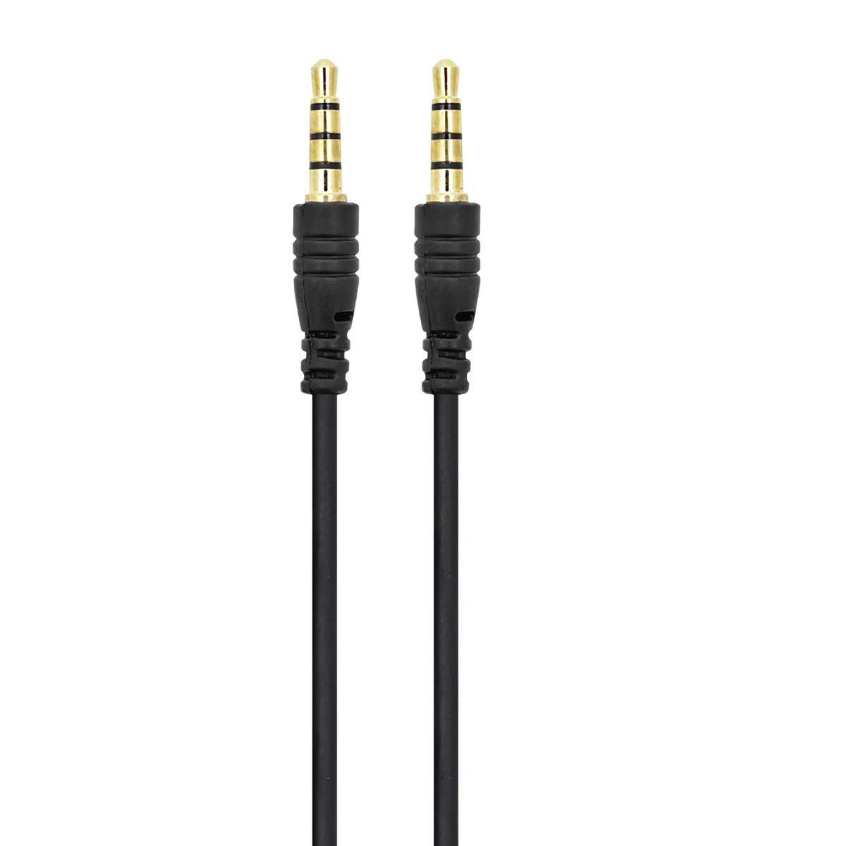 Vista lateral de Cable Miniplug 3,5 4 Polos Macho-Macho 2 Mts Nisuta