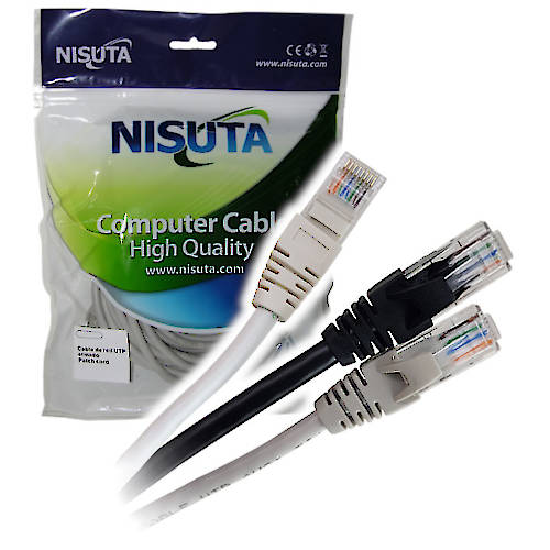 CABLE DE RED PATCHCORD RJ45 20 MTS CAT 5e NISUTA CABLE DE RED PATCHCORD RJ45 20 MTS CAT 5e NISUTA