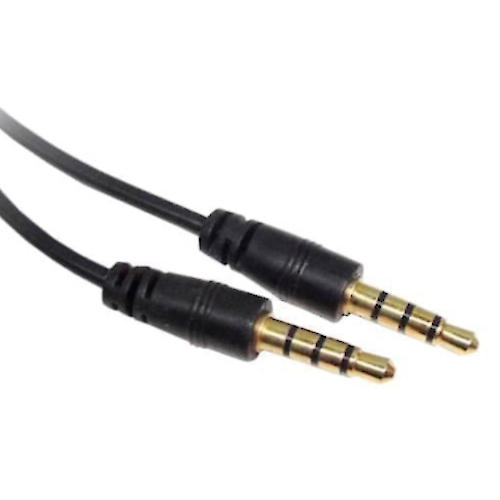 CABLE MINIPLUG 3,5 4 POLOS MACHO-MACHO 1 MTS NISUTA CABLE MINIPLUG 3,5 4 POLOS MACHO-MACHO 1 MTS NISUTA