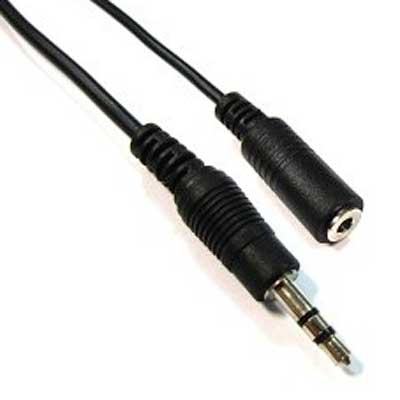 CABLE MINIPLUG 3,5 ESTEREO MACHO-HEMBRA 1,8 MTS ESTANDAR