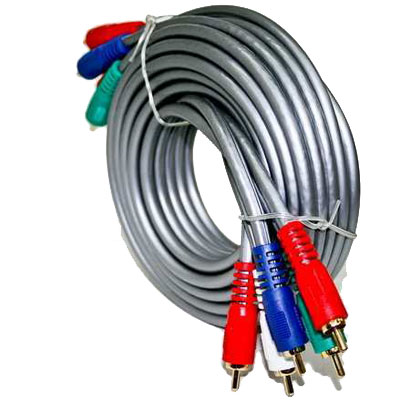 CABLE VIDEO COMPONENTE (3 RCA) MACHO-MACHO 3,6 MTS ALTA CALIDAD