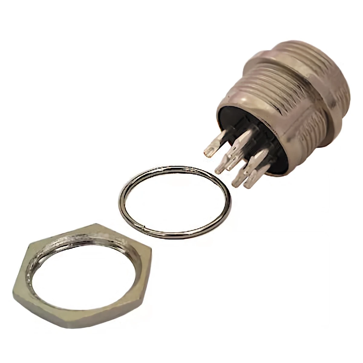 Detalles accesorios de Ficha Conector Gx16 7 Pines Macho Aviacion A Chasis