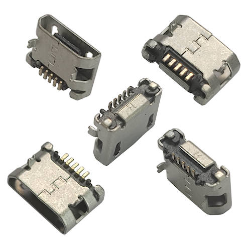 CONECTOR FICHA MICRO USB HEMBRA 5 PIN APS-UE-003