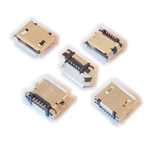 CONECTOR FICHA MICRO USB HEMBRA 5 PIN SMT-08