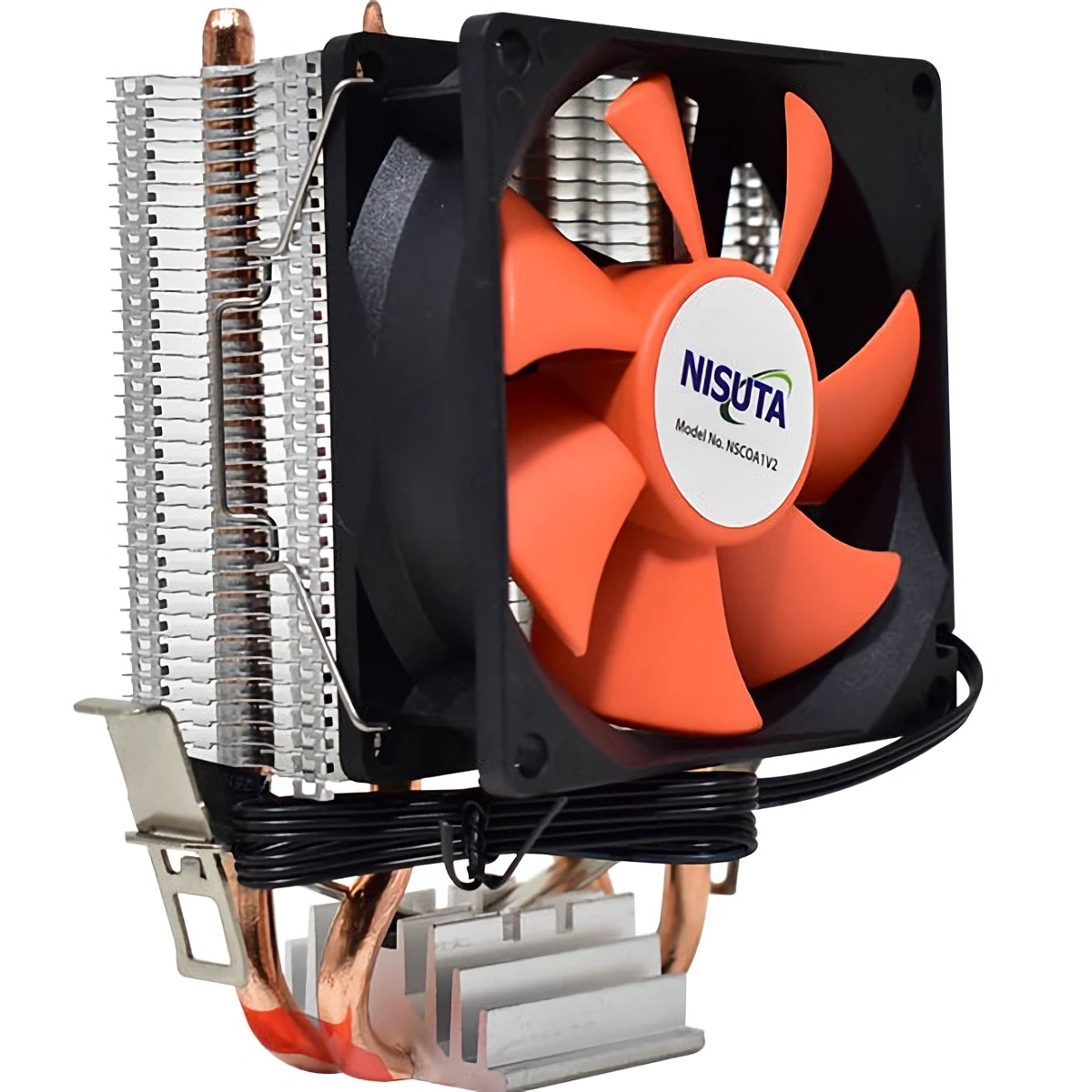 Vista lateral de Cooler Socket 1200 2011 775 115X 1366 Nisuta Ns-Coa1V2