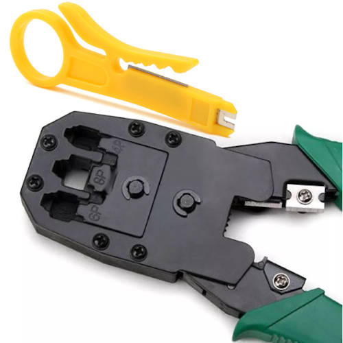 PINZA CRIMPEADORA PARA RJ45 RJ11 METALICA C/ PELACABLE PINZA CRIMPEADORA PARA RJ45 RJ11 METALICA C/ PELACABLE