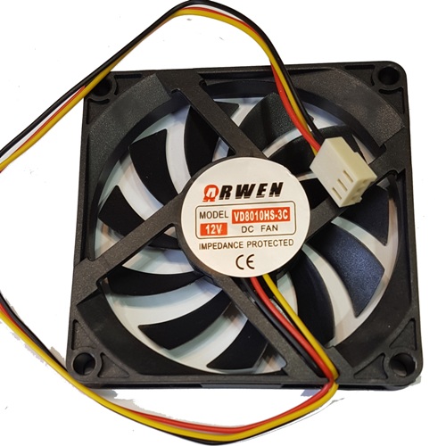 FAN 80mm 3PIN 10mm ESPESOR 3200RPM BUJE ARWEN