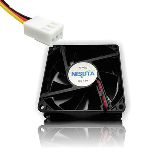 FAN 80mm 3PIN 25mm ESPESOR 2500RPM BUJE NISUTA FAN 80mm 3PIN 25mm ESPESOR 2500RPM BUJE NISUTA